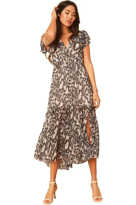 Caballero Mia Dress in Inky Ikat