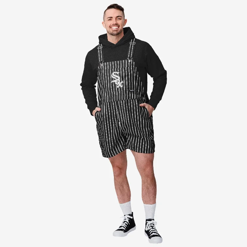 Chicago White Sox Mens Pinstripe Bib Shortalls