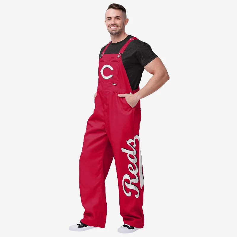 Cincinnati Reds Mens Big Logo Bib Overalls