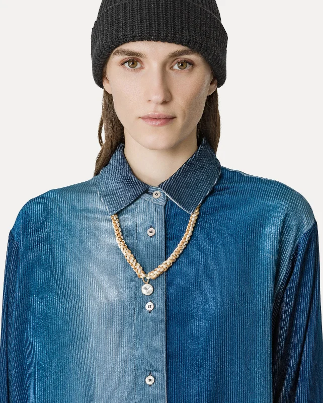 DEGRADE DENIM VELVET SHIRT / DELAVE