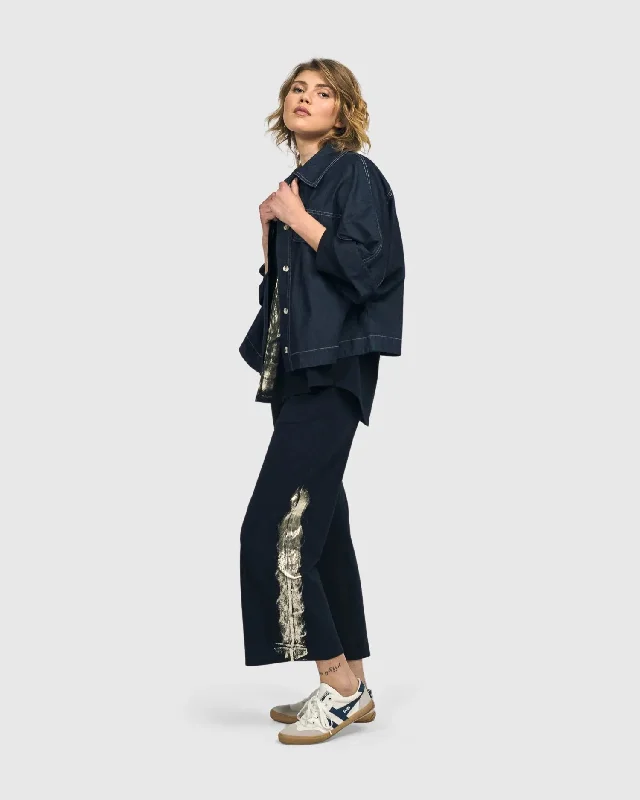 Denver Cropped Pants, Navy