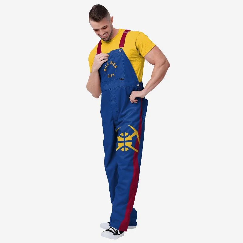 Denver Nuggets Mens Team Stripe Bib Overalls