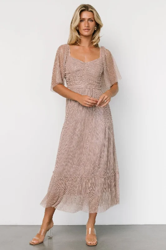 Elea Shimmer Dress | Vintage Rose