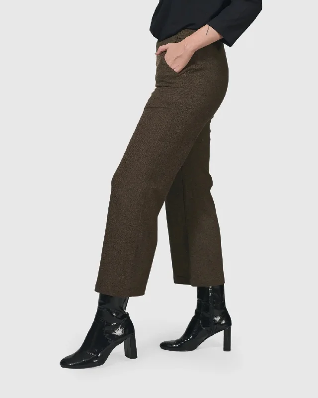 Essential Cropped Pants, Brown