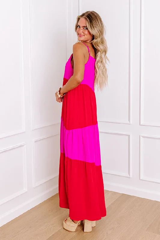 Fashion Diary Color Block Maxi Dress