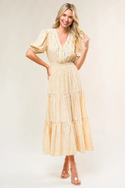 WITH THE GIRLS WOVEN MIDI DRESS