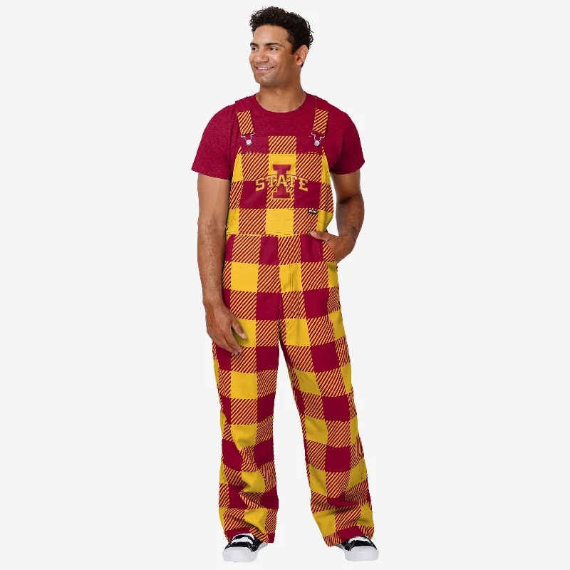 Iowa State Cyclones Mens Plaid Bib Overalls