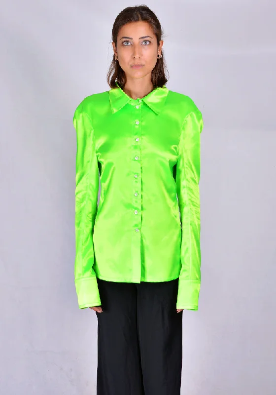 KWAIDAN EDITIONS AW20WT059W-PS TILTED SHIRT NEON GREEN