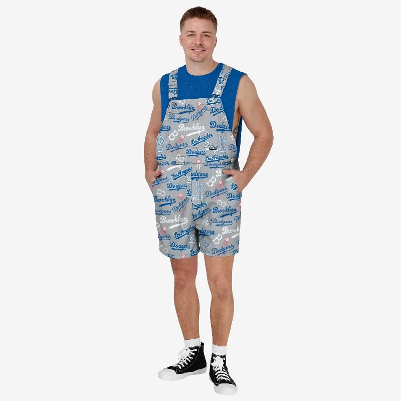 Los Angeles Dodgers Mens Historic Print Bib Shortalls