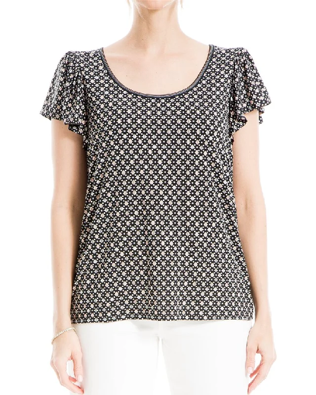 Max Studio Round Neck Top