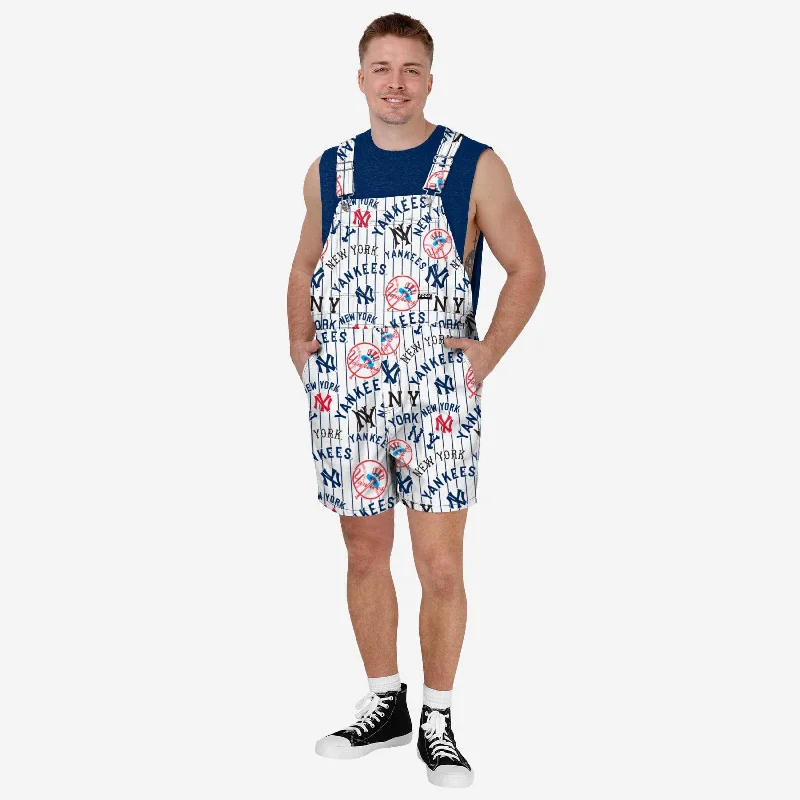 New York Yankees Mens Historic Print Bib Shortalls