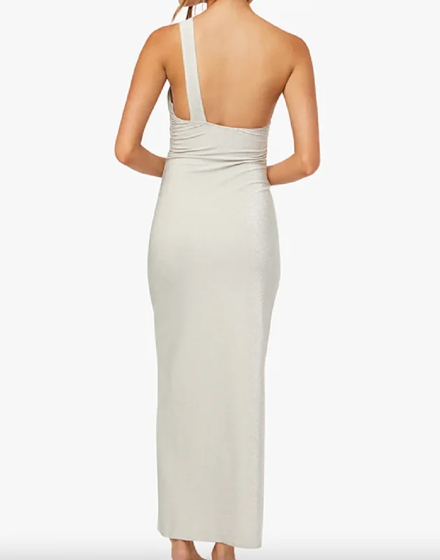 One Shoulder Ruched Maxi Dress by We Wore What