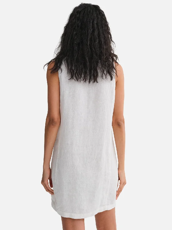 Organic Linen Square Neck Mini Dress