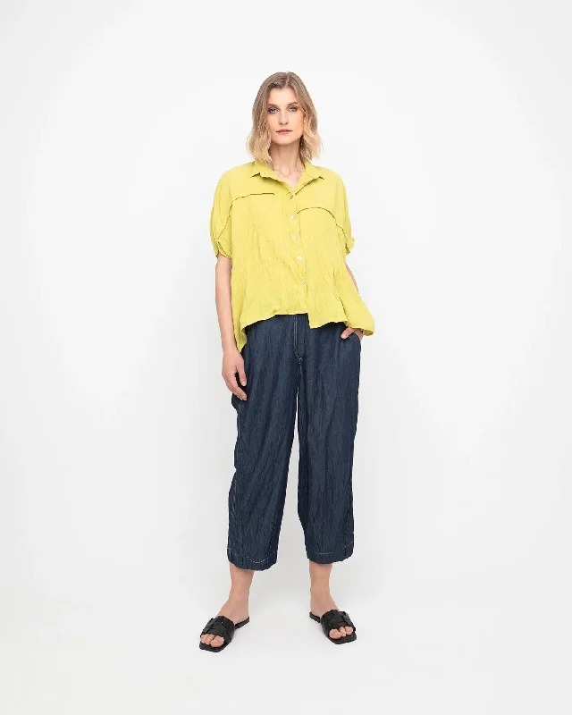 Ozai N Ku Crinkle Crop Trousers, Denim