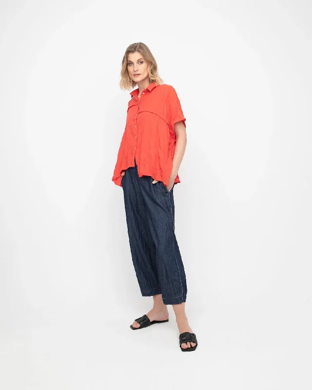 Ozai N Ku Crinkle Crop Trousers, Denim