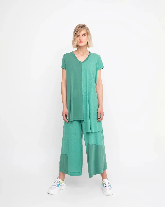 Ozai N Ku Cropped Wide Leg Pants, Green