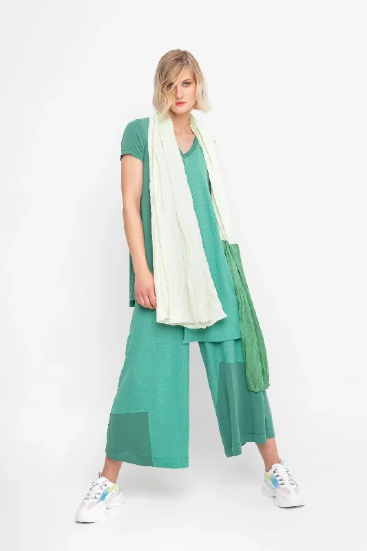 Ozai N Ku Cropped Wide Leg Pants, Green