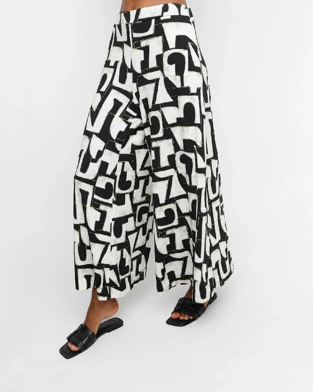 Ozai N Ku Letterpress Palazzo Pants, Puzzle