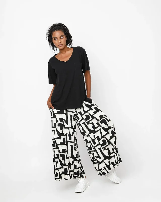 Ozai N Ku Letterpress Palazzo Pants, Puzzle