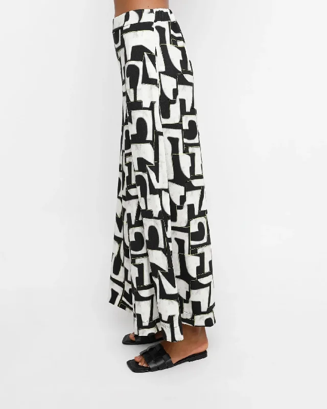 Ozai N Ku Letterpress Palazzo Pants, Puzzle