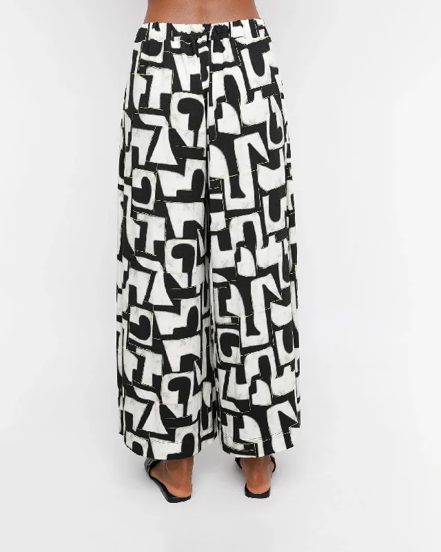 Ozai N Ku Letterpress Palazzo Pants, Puzzle