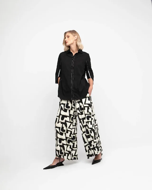 Ozai N Ku Letterpress Palazzo Pants, Puzzle