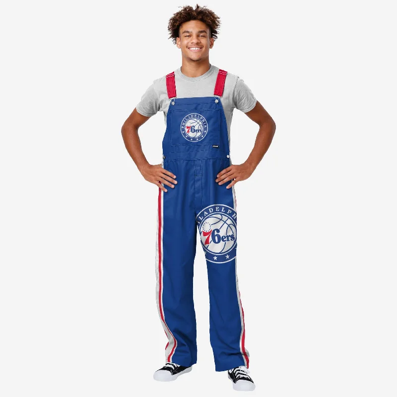 Philadelphia 76ers Mens Team Stripe Bib Overalls