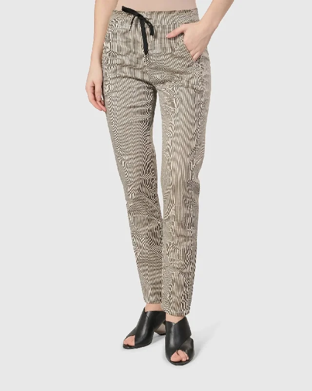 Pinstripe Iconic Stretch Jeans, Khaki