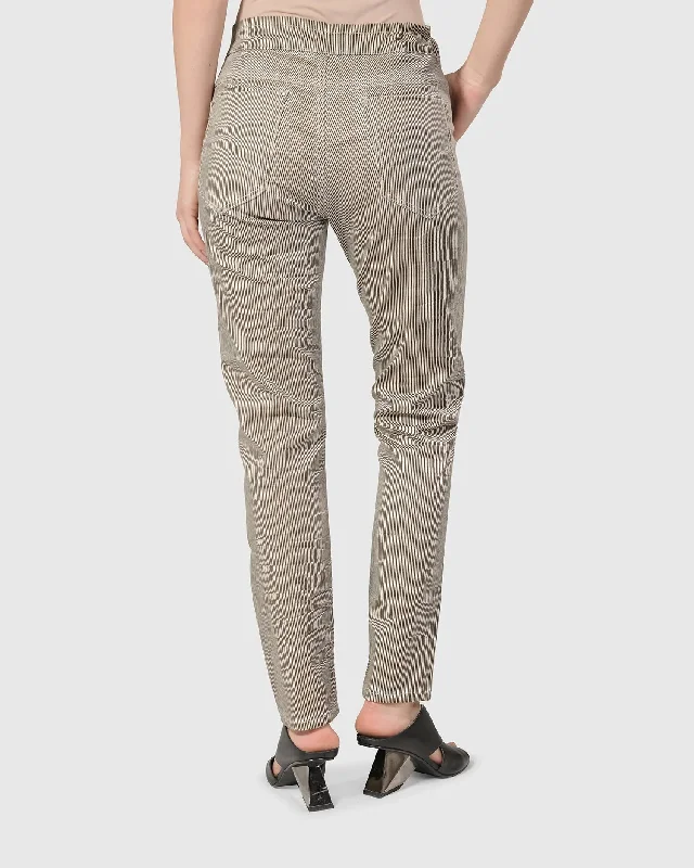 Pinstripe Iconic Stretch Jeans, Khaki