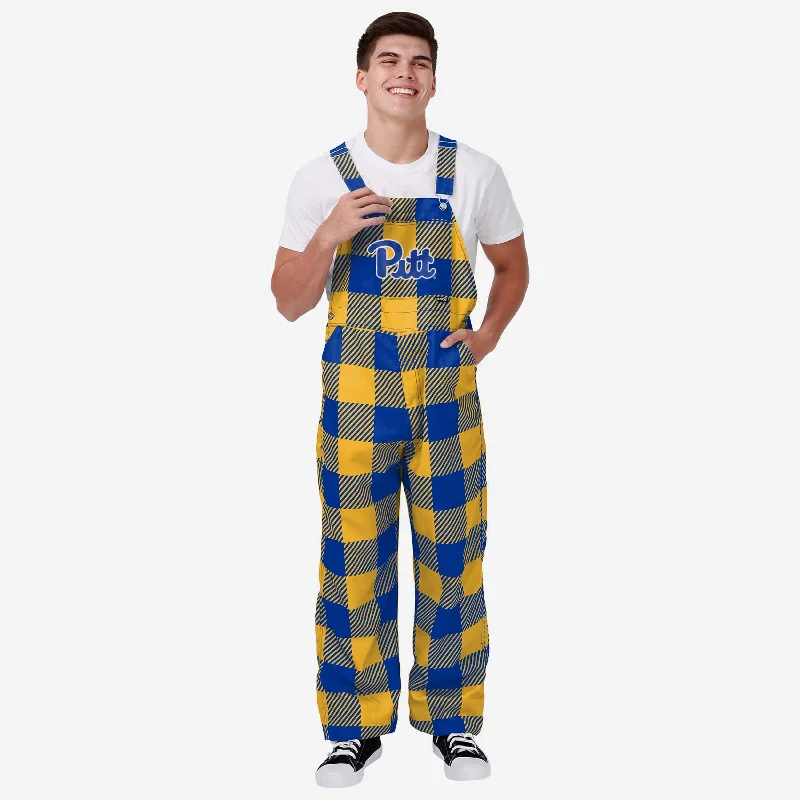 Pittsburgh Panthers Mens Plaid Bib Overalls