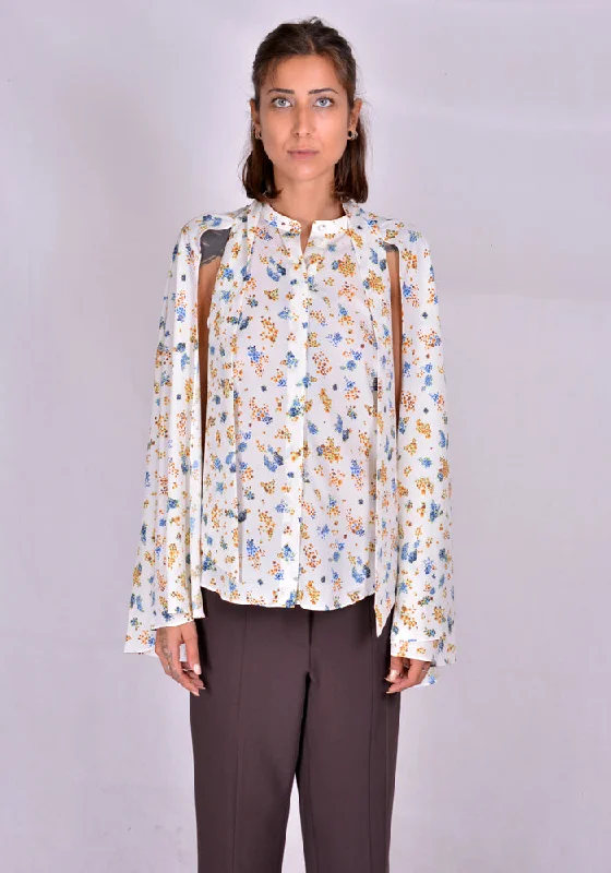 ROKH R0CA163 JP CAPE BLOUSE MEADOW FLORAL