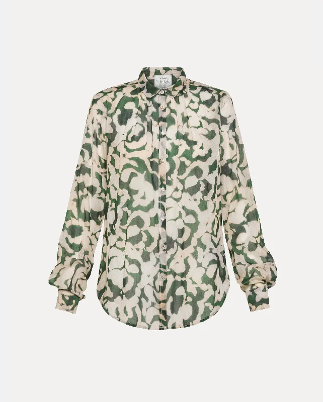 ROSE ALCHEMY PRINT SHIRT / MALACHITE