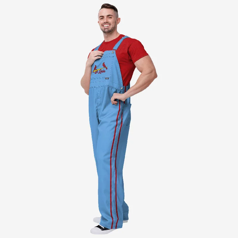 St Louis Cardinals Powder Blue Mens Big Logo Bib Overalls