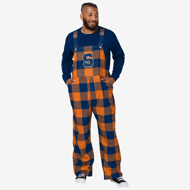 Syracuse Orange Mens Plaid Bib Overalls