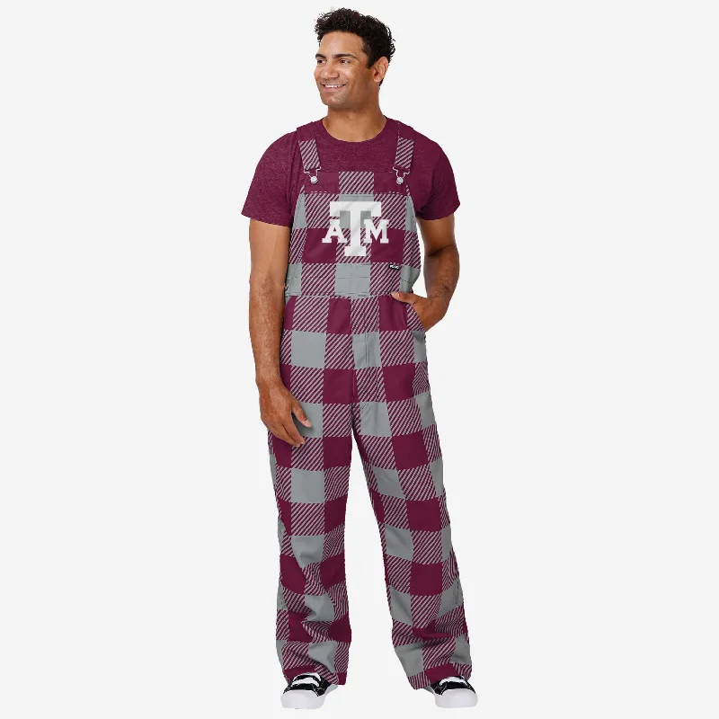 Texas A&M Aggies Mens Plaid Bib Overalls