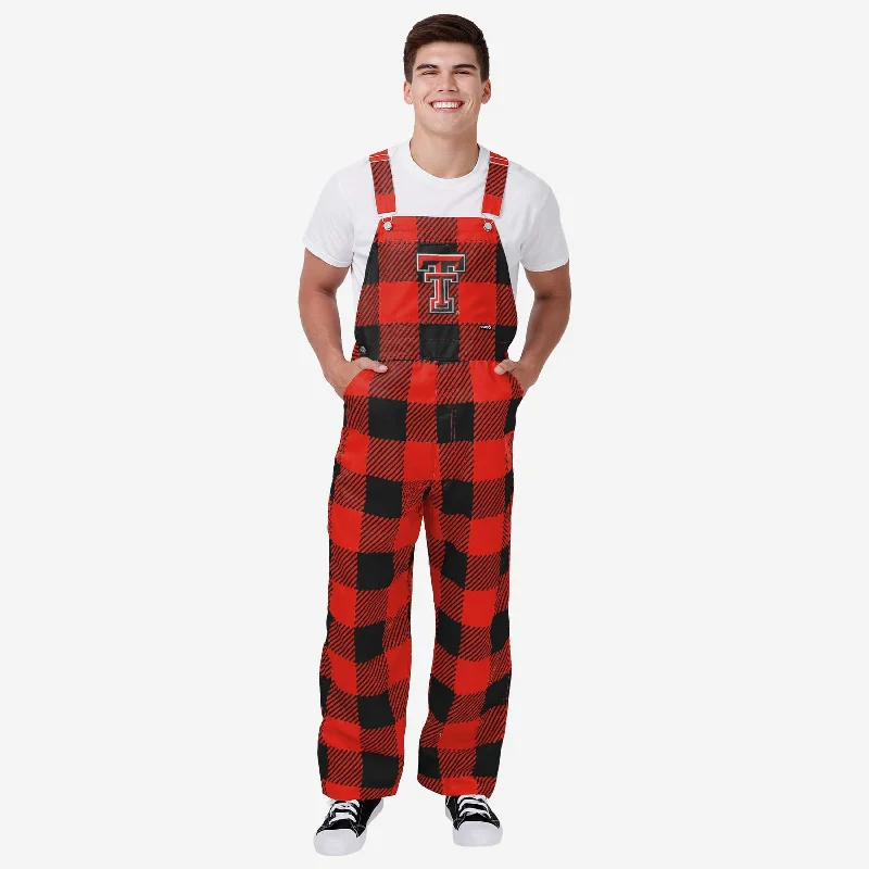 Texas Tech Red Raiders Mens Plaid Bib Overalls