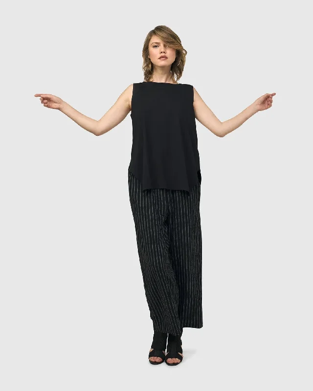 Thera Relaxed Straight Leg Pants, Stripes