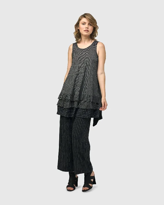 Thera Relaxed Straight Leg Pants, Stripes