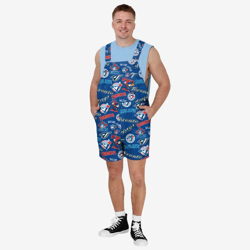 Toronto Blue Jays Mens Historic Print Bib Shortalls