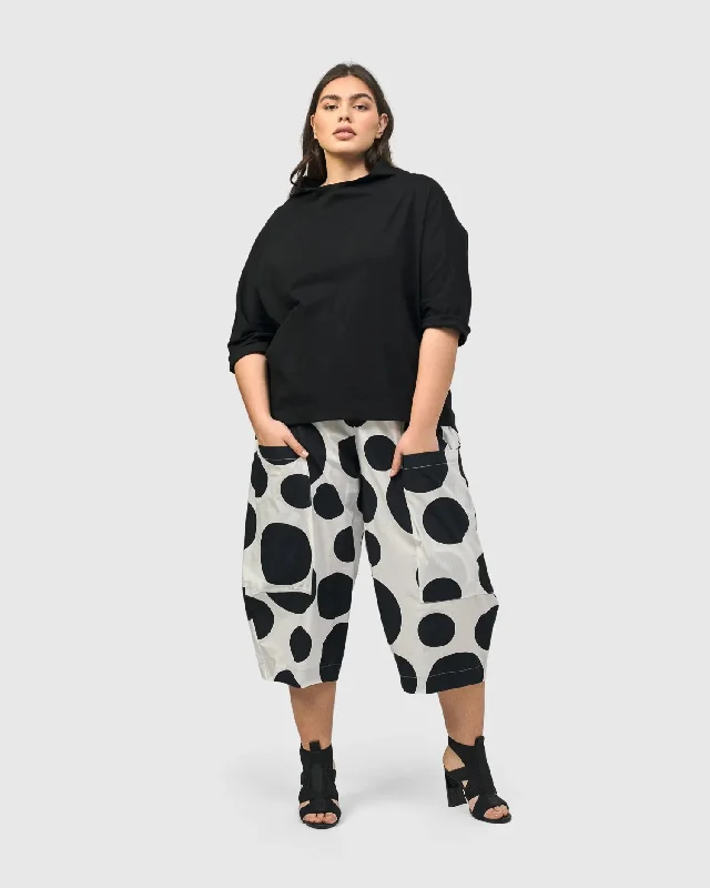 Urban Dot Barrel Pants, Mono