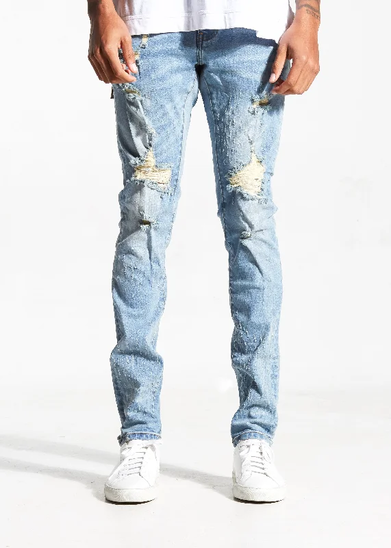 Men's Slim Fit Stretch Jeans in Dark Wash for a Modern and Comfortable LookAtlantic Denim (Mid Vintage Blue)