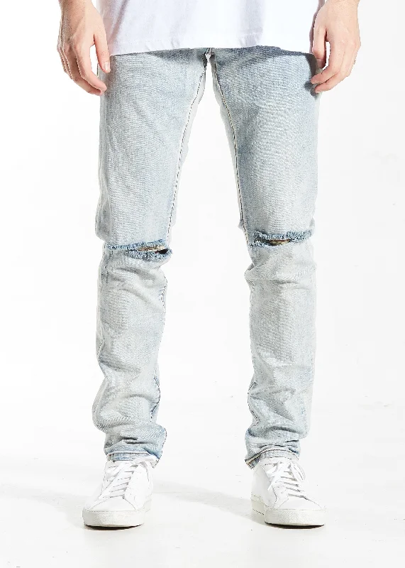 Plus Size Men's Relaxed Fit Jeans with a Tapered Leg for a Laid - Back VibeAtlantic Denim (Vintage Pale Blue)