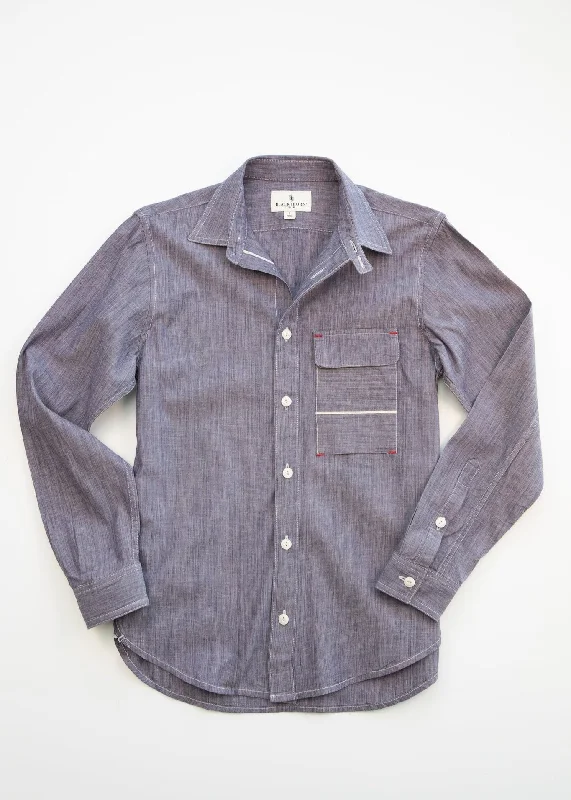 Men's Jeans with a Button - Fly for a Traditional and Classic AestheticBlackthorn Denim Hudson Work Shirt