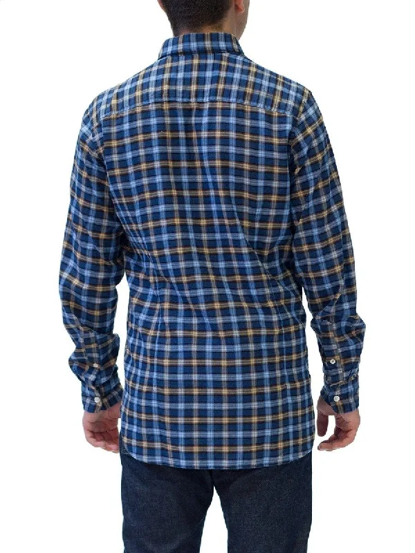 Men's Straight Leg Raw Denim Jeans for a Minimalist and Durable OptionPrepster Lincon City Indigo Plaid