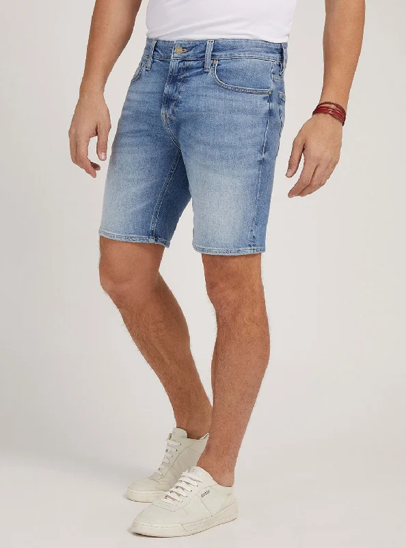 Men's Jeans with a Cargo - Inspired Knee Pocket for Extra StorageCarry Light Angels Denim Shorts