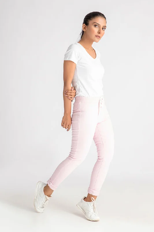 Men's Colored Jeans in Burgundy for a Bold and Fashion - Forward LookCasual Denim Jeggings - Pink