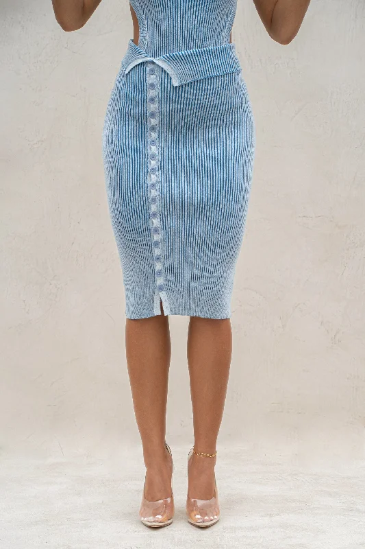 Men's Jeans with a Zip - Off Lower Leg for Convertible StyleDenim/White Over The Top Skirt
