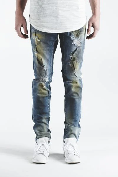 Men's High - Waisted Jeans in a Medium Wash for a Vintage - Style RevivalGREG DENIM (BLUE VINTAGE)