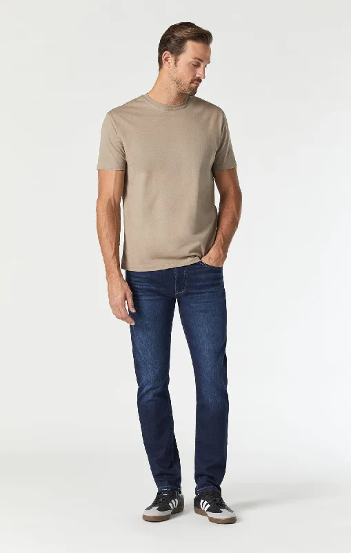 Men's Jeans with a Frayed Hem for a Casual and Effortless StyleJAKE SLIM LEG IN DEEP BRUSHED ATHLETIC