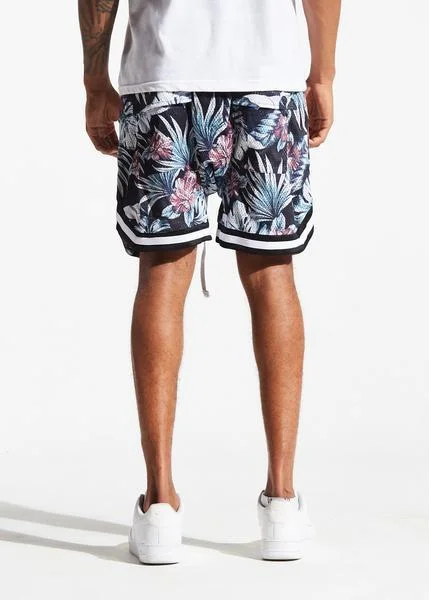 Plus Size Men's Bootcut Jeans with a Belt Loop Upgrade for a Stylish TouchJordan Ball Shorts (Black Floral)